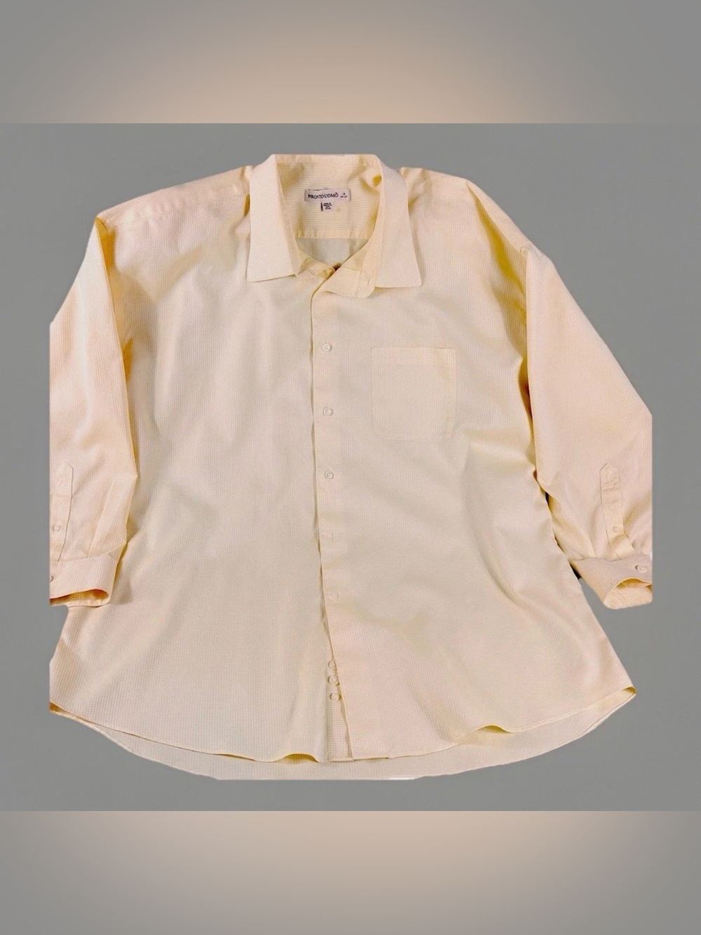 Men's Pronto Uomo Dress Shirt Non-iron Executive Fit 100% Cotton Size 19 - 34/35